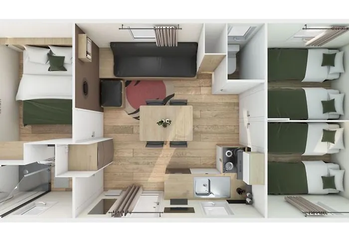 Kemp Mobil-home Pour 7 Avec Terrasse Et Equipements - Api-1-52-492 Les Achards (Vendee)